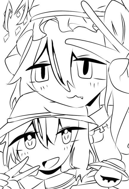ちちんぷいぷい　Windows　PCゲーム　画像編集　お絵かき塗り絵　ペイント こいふら塗り絵 - ibisPaint