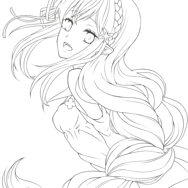 【線画】エミリア