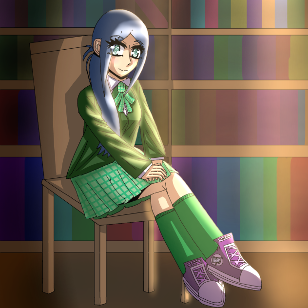 💚Green and Blue Library Girl🩵