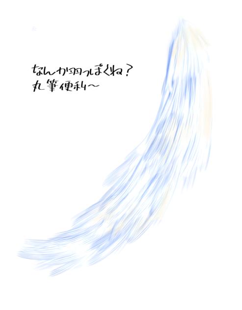 丸筆で遊んでら羽っぽくなたー