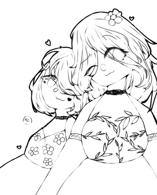 Sisters 💕 Lineart