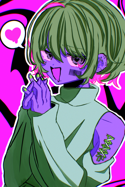 ノイズで出た色で描くやつ