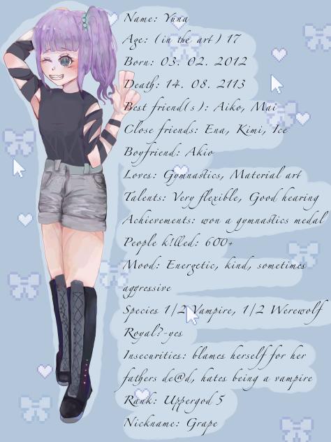 Yuna Character sheet!!