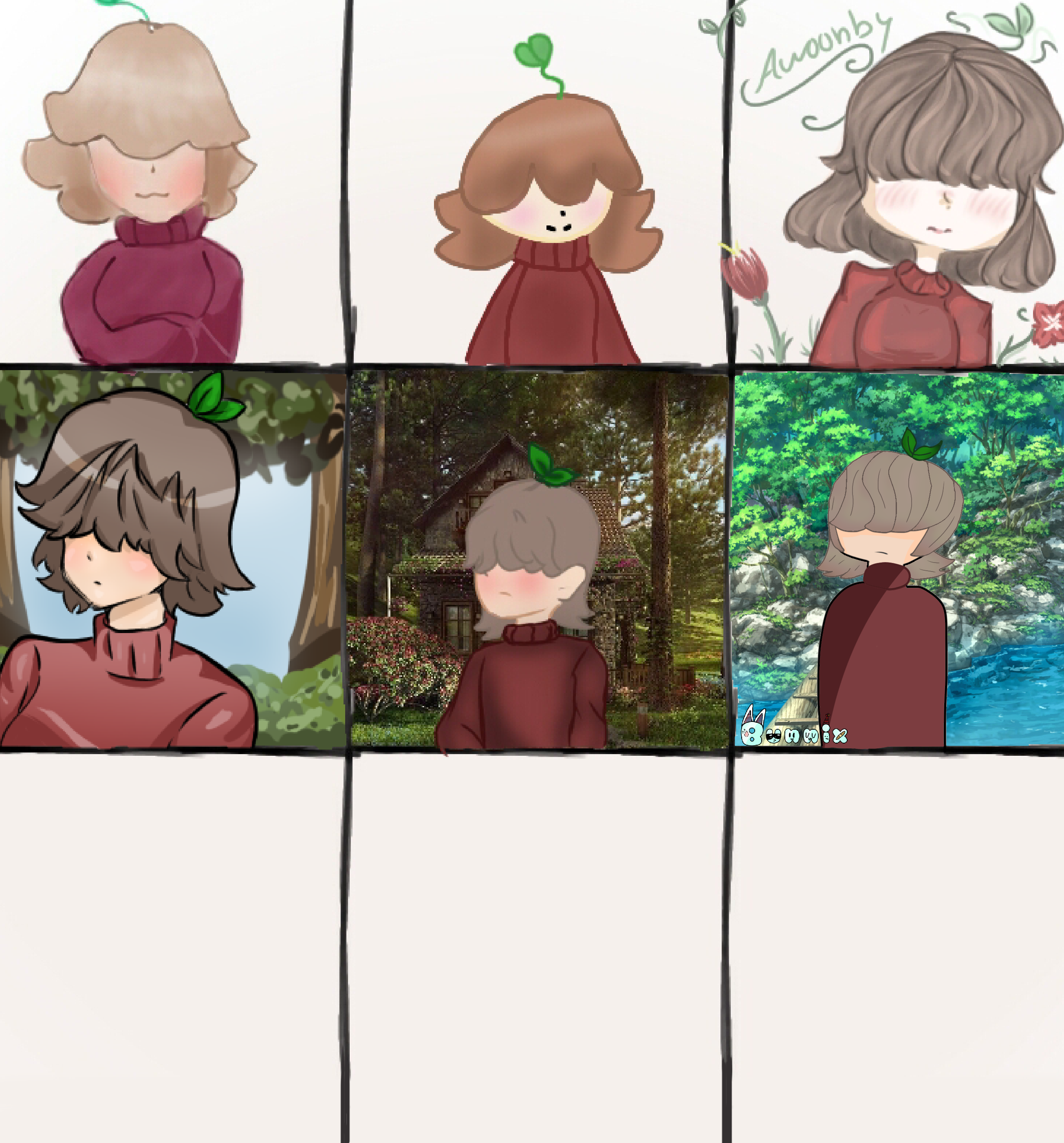 9 styles art collab - ibisPaint