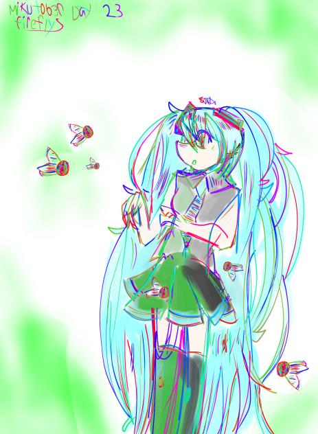 Ugly lil Miku Doodle =P