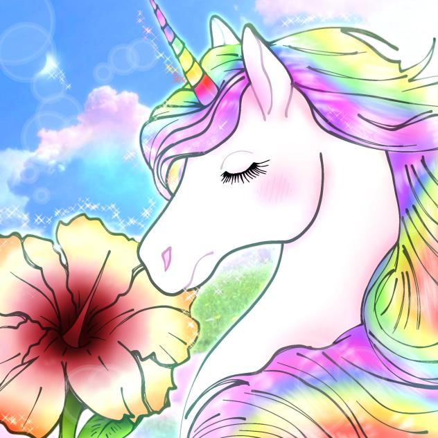 A Unicorn & A Hibiscus Flower~⋆౨ৎ˚⟡˖ ࣪!!