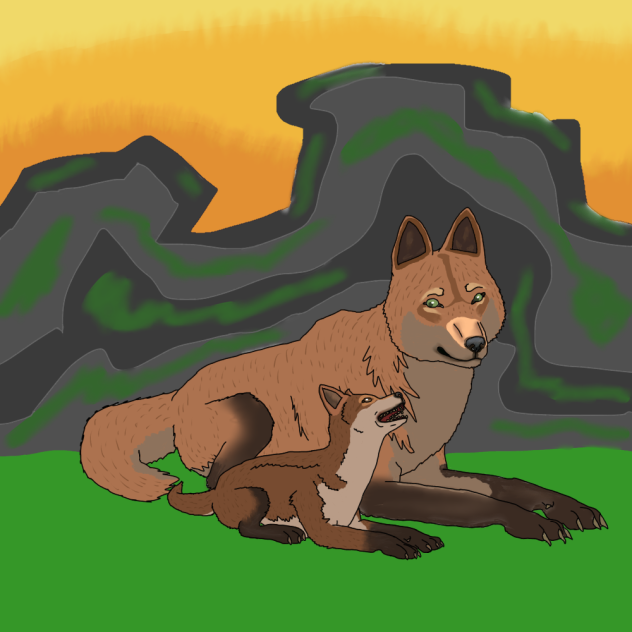 Noodle and his daughter Elk