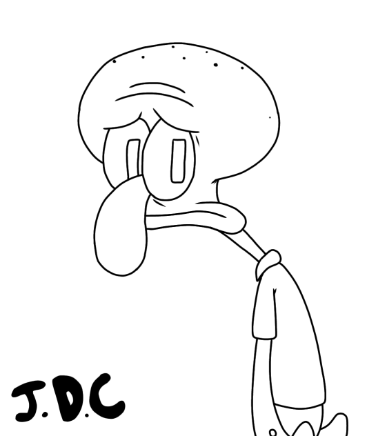 sad skidward