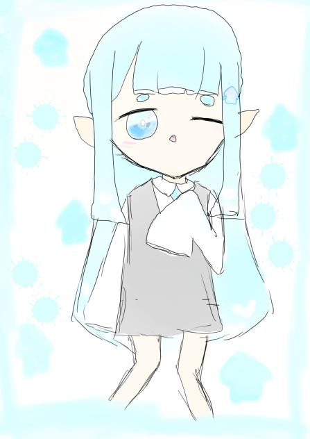 スプラの女の子かいてみた🐙