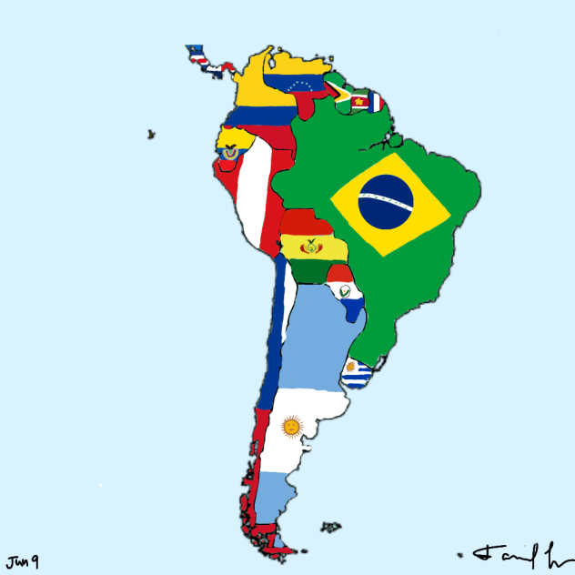 South American Countries & Flags