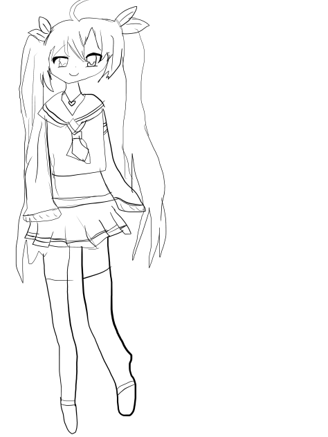 エルさんの絵(線画)
