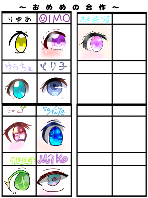 おめめの合作！