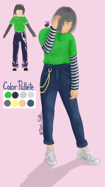 cute girl from the mall drawing