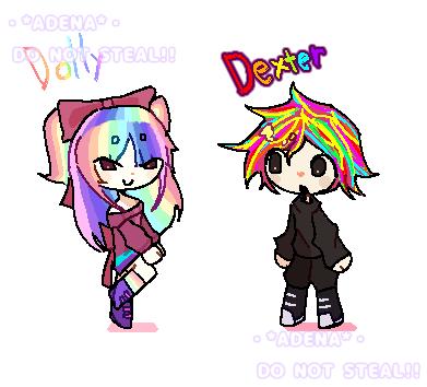 Dolly and Dexter in my style! color 🎀⛓