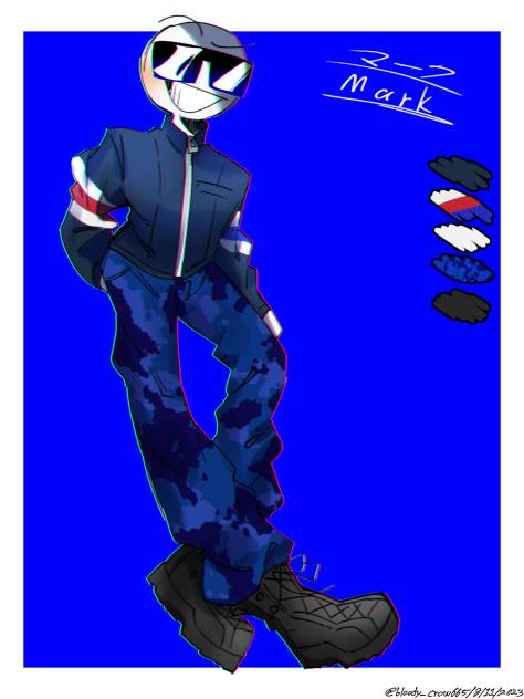☘️Kevin👓＆🔵Mark🕶-全身立ち絵(Mark)