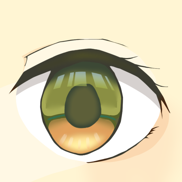 二色の目 描き方 Ibispaint