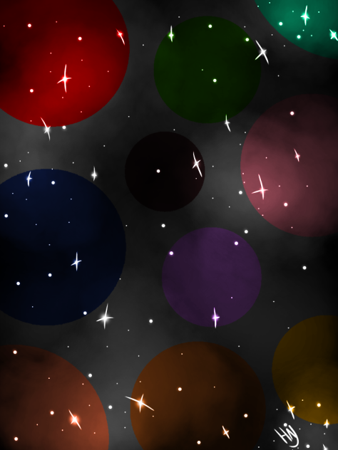 Rainbow Grey Galaxy
