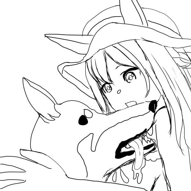馬娘　メジロドーベルさん　線画
