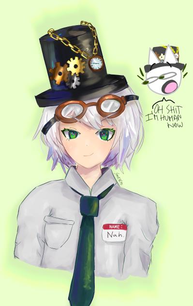 Drew one of my oc's as a human lol