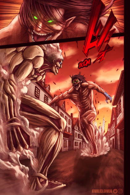 Eren vs Reiner - ibisPaint