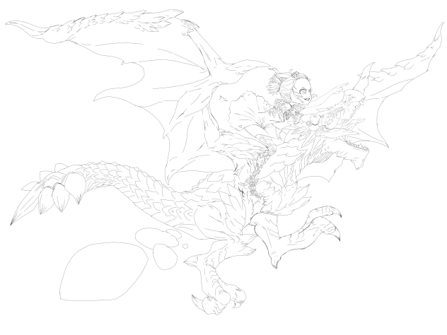 線画！