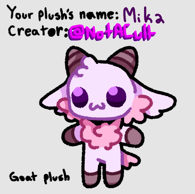 Hehe goat plushie