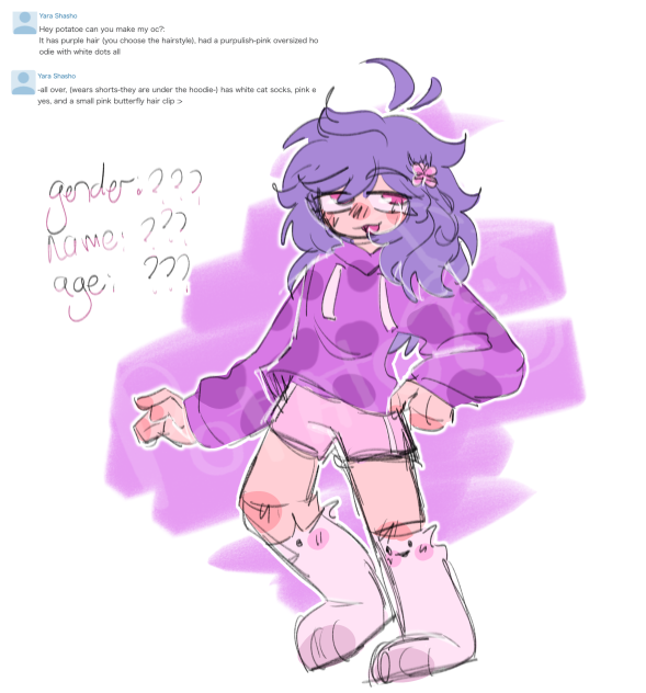 Doodle of Yara Shasho’s oC