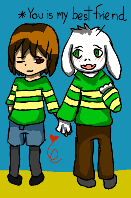 chara and asriel-speed paint - ibisPaint