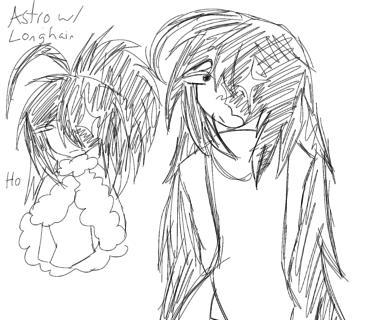 Astro w longer hair..