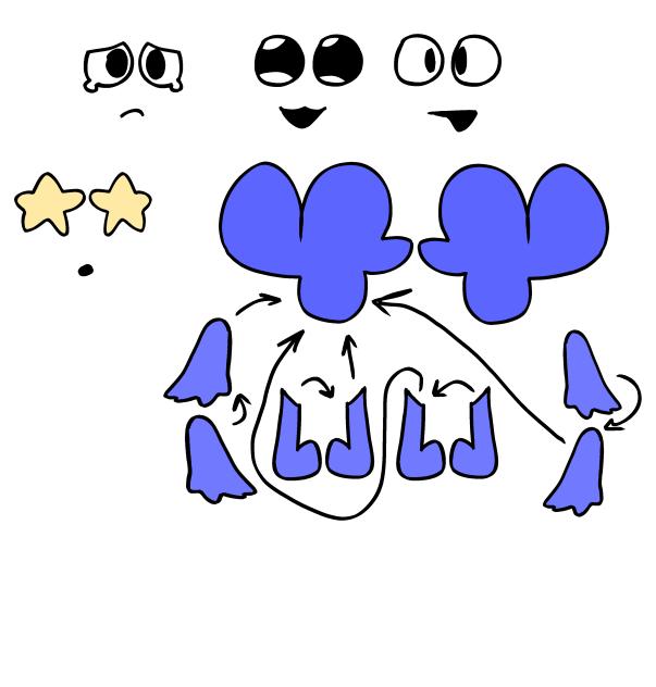 Four papercraft tpot and bfb