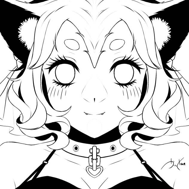 オリキャラ５（塗り絵）