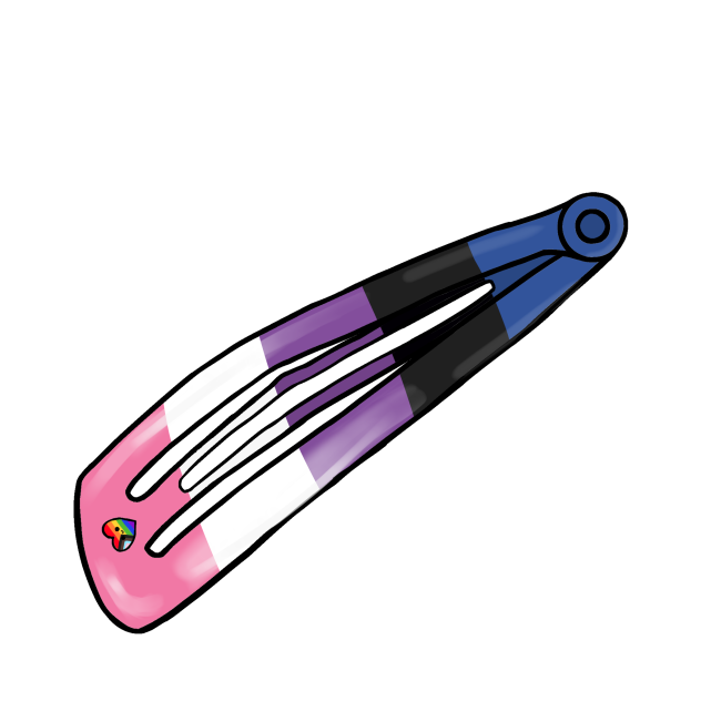 Pride Flag Barrette - Genderfluid - ibisPaint