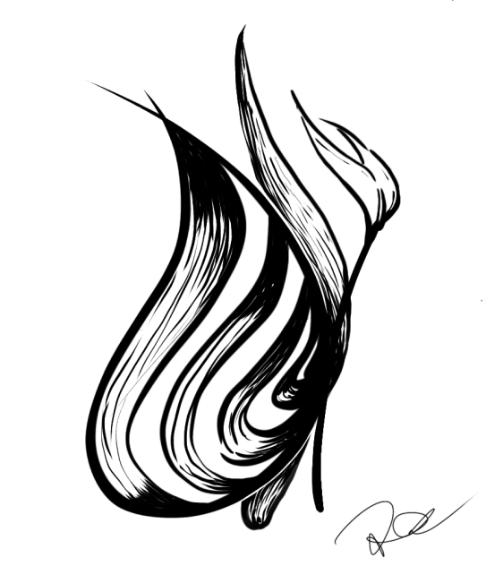 Abstract art Butterfly flame