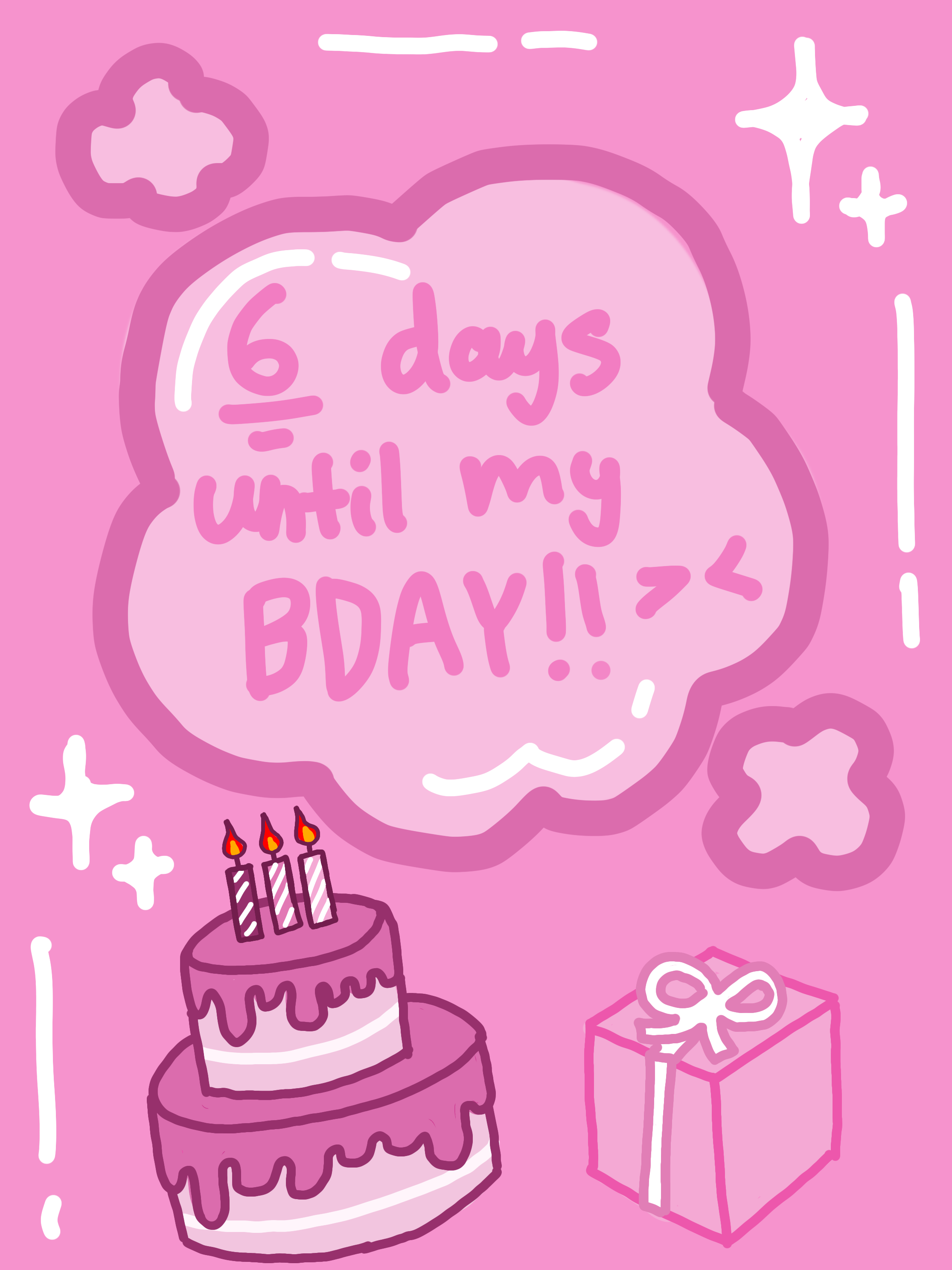 Birthday countdown ♡ 6 days left !!🎂🎀 - ibisPaint