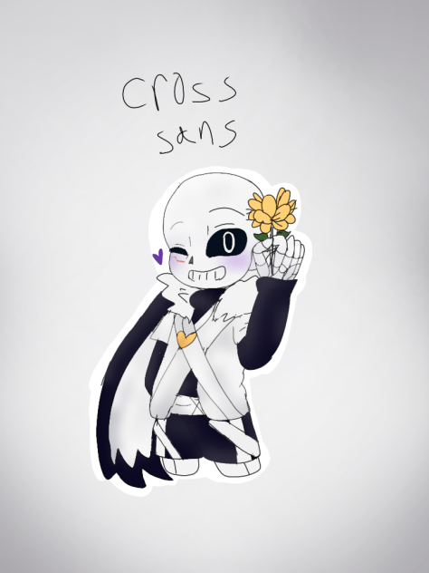 cross sans🤍🖤🤍