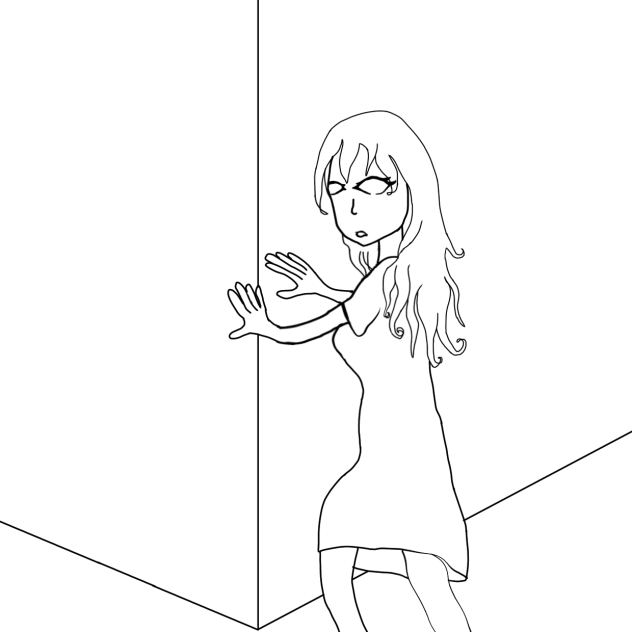 Peeking Coloring Page