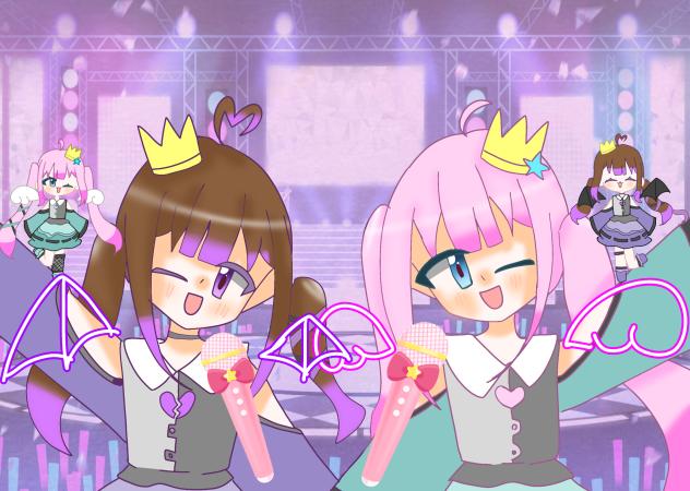 🩷あゆこあのお揃いアイドル衣装💜