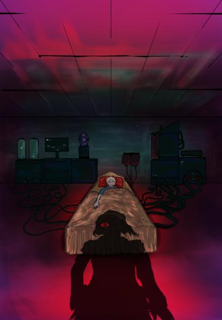 Behind the red door
