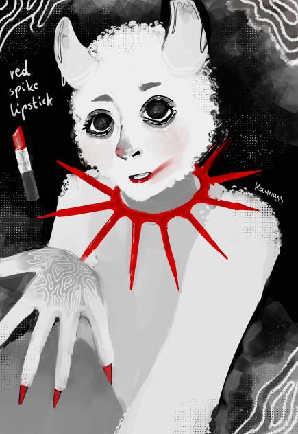 red spike lipstick (new OC.)