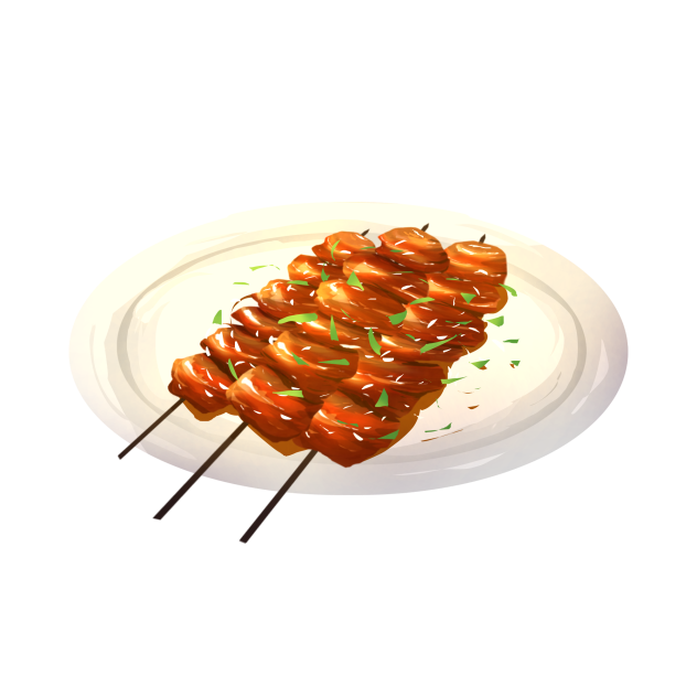 Yakitori (on plate)
