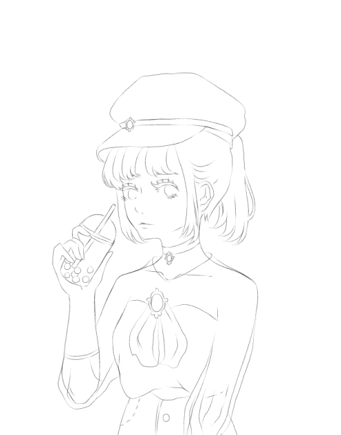 Blue bubble tea - ibisPaint