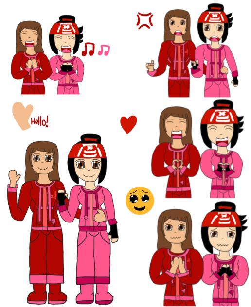 Wendy And Suzume Emote Sticker Part 1.