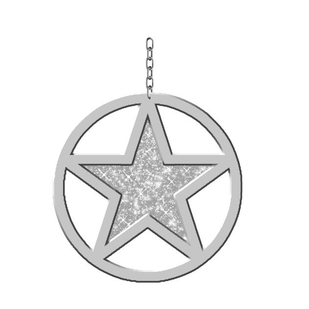 Y2K Accessory bead Star Glitter 3 Silver