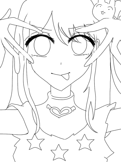 本気アイ線画