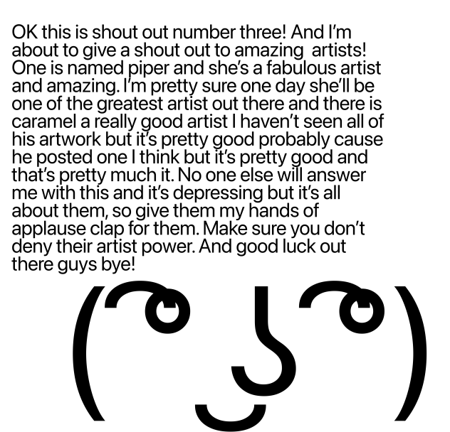 Shout out three!