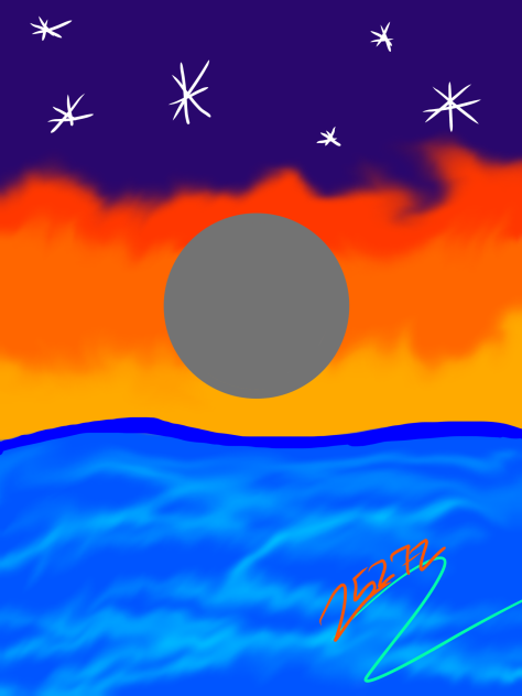 Starry Night on The Lake - ibisPaint