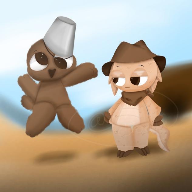 Drawing my two favorite Sprunkis! 🦎🤎