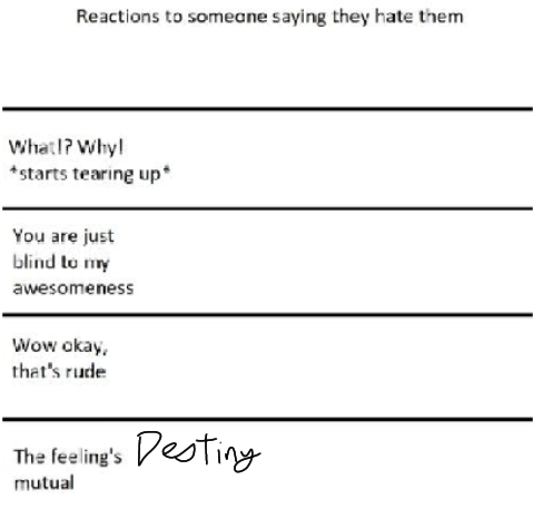 Someone says I hate you meme collab