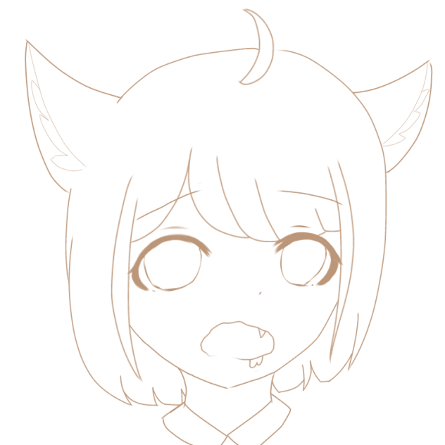 線画 塗ってください10