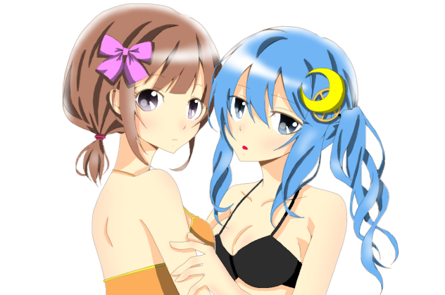 水着の女の子二人